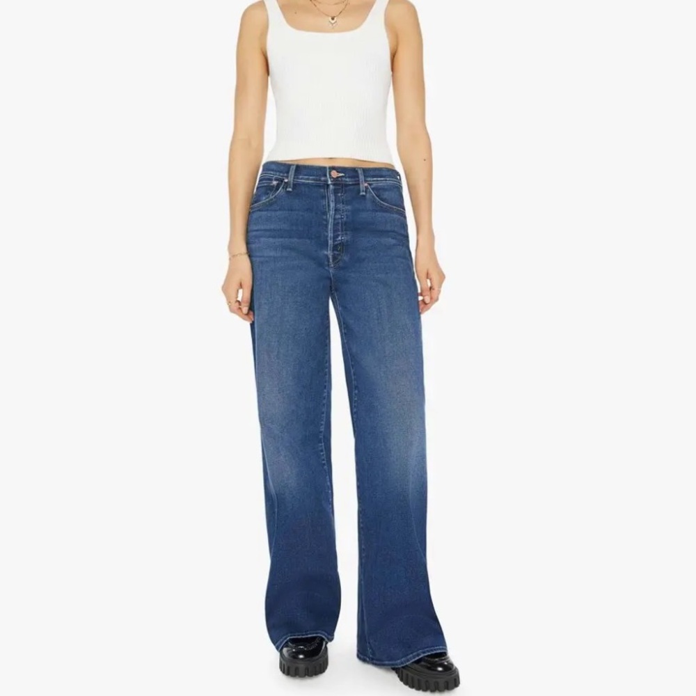NWT MOTHER The Ditcher Roller Sneak jeans in Yakkity Yak, sz 23
